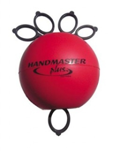 Plaukstas &ndash; pirkstu trenažieris ''Handmaster'' sarkans